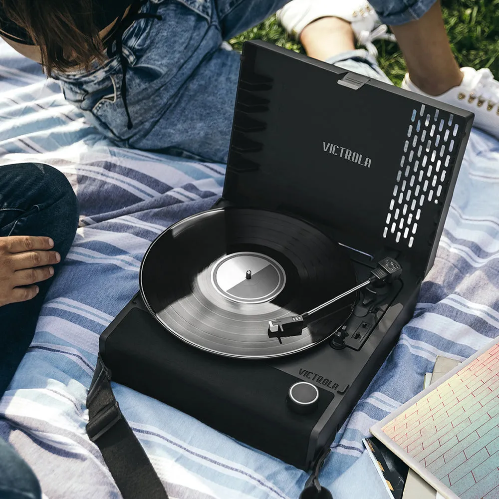 Portable 3-Speed Bluetooth Turntable Set   Crate - Victrola