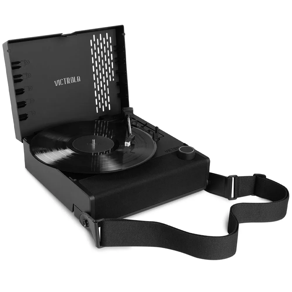 Portable Bluetooth Record Player, Entertainment Stand Bundle - Victrola