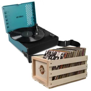 Portable Bluetooth Turntable & Record Storage Set - Victrola