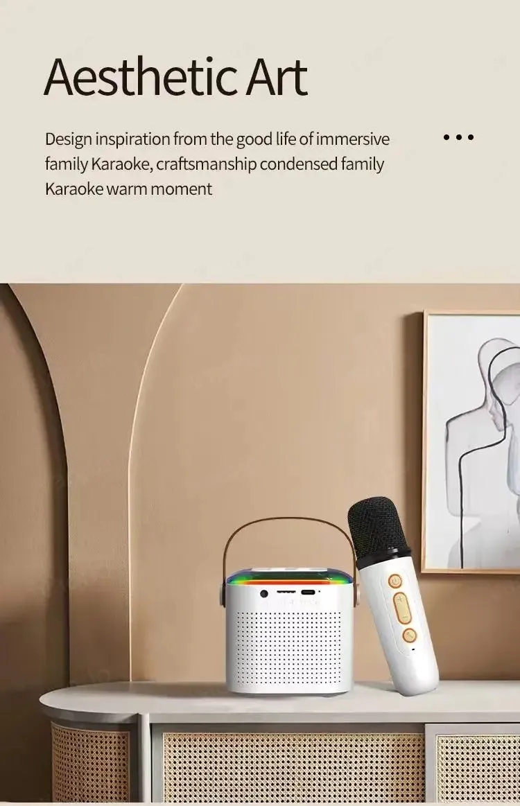 Portable Wireless Karaoke Machine with Microphone