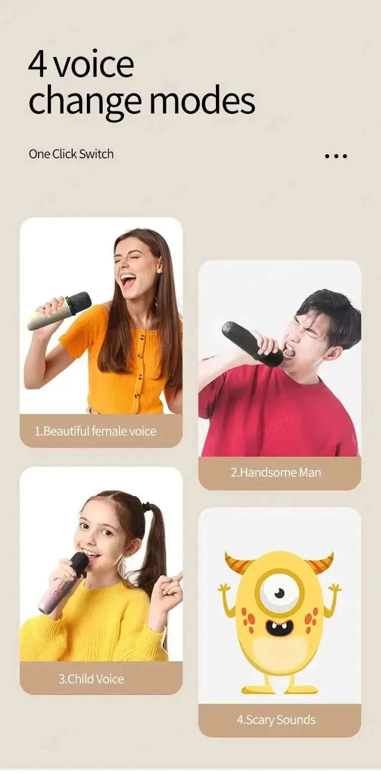 Portable Wireless Karaoke Machine with Microphone