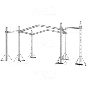 ProX XTP-GS302023-PR2-12D 12D PR2 Stage Roofing System with 7 Ft Speaker Wings and  6 Chain Hoists | 30 Ft W x 20 Ft L x 23 Ft H