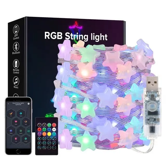 Quntis IP68 RGB Globe String Lights, Waterproof Outdoor Pixel-Control Lights with Bluetooth APP – Perfect for Christmas, Holiday, and Camping Ambience