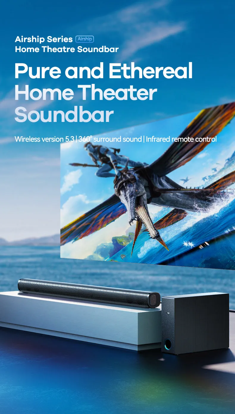 REMAX AIRSHIP Series Home Theater Wireless Sound Bar | Remote Control with high quality