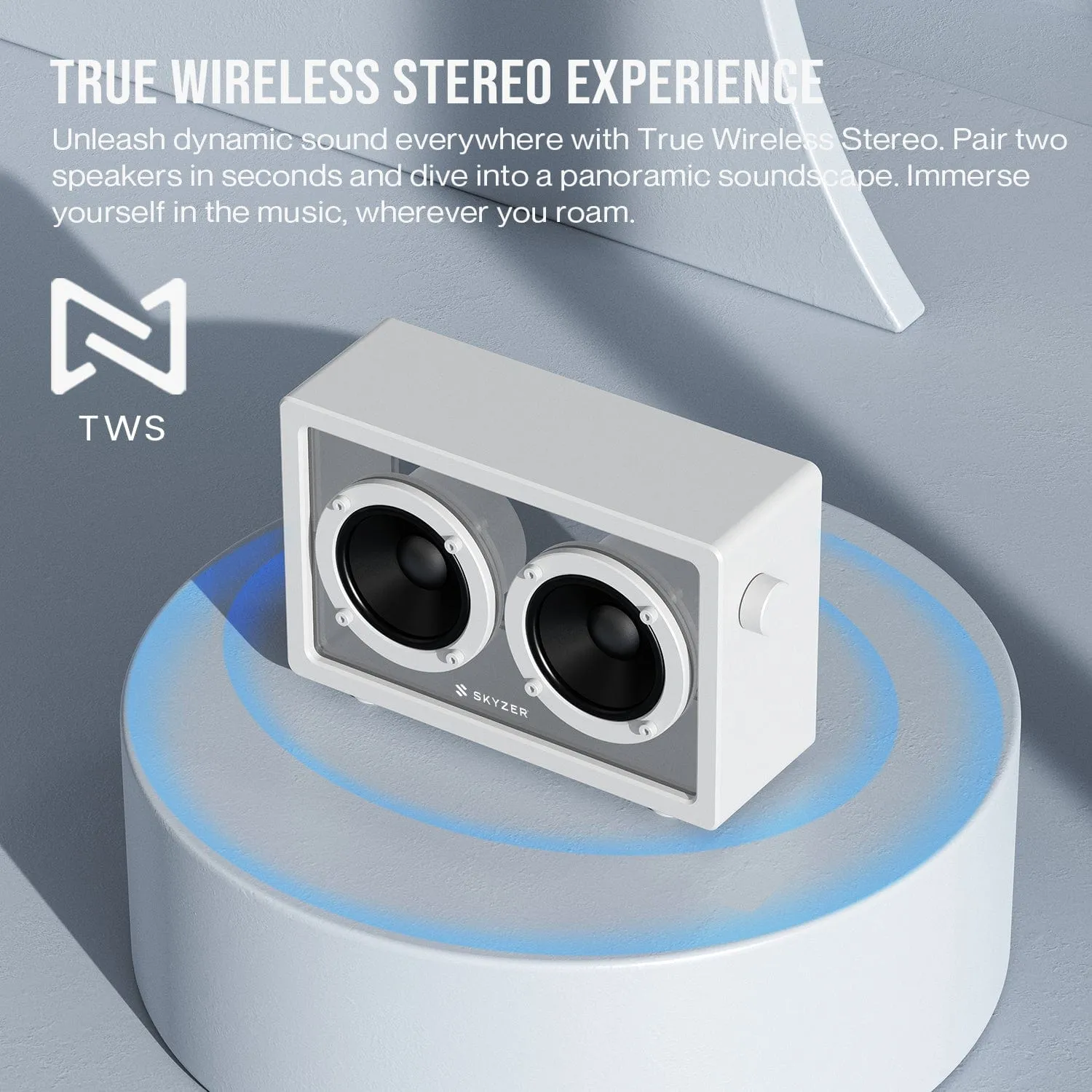 Skyzer Clear Box True Wireless Bluetooth Speaker