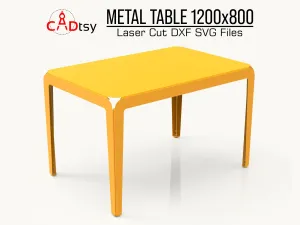 Sleek Metal Table Design - Plasma/Laser CNC Cutting DXF/SVG Files