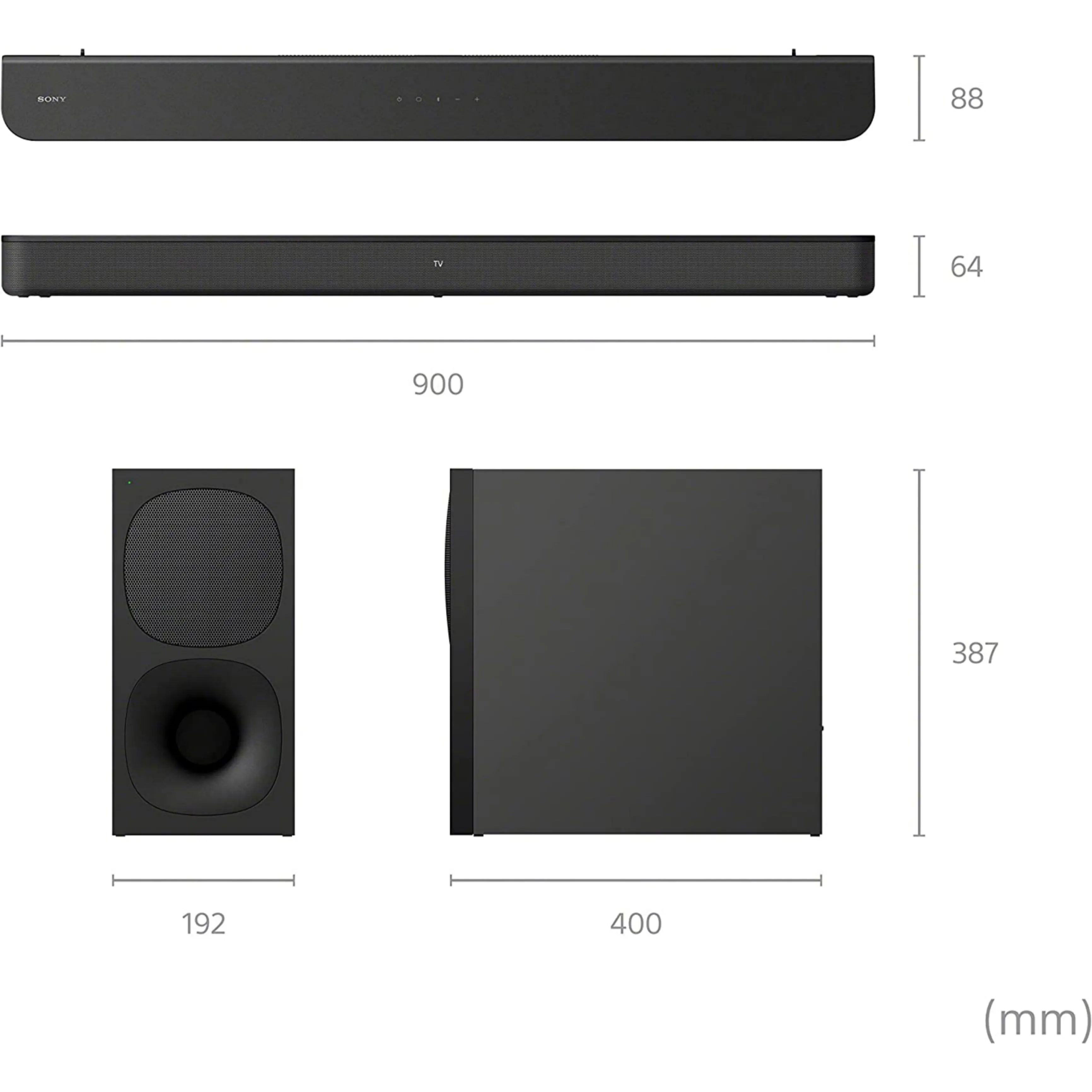 Sony HT-S400 2.1Ch 330Watts Soundbar with Powerful Wireless Subwoofer - Brand New