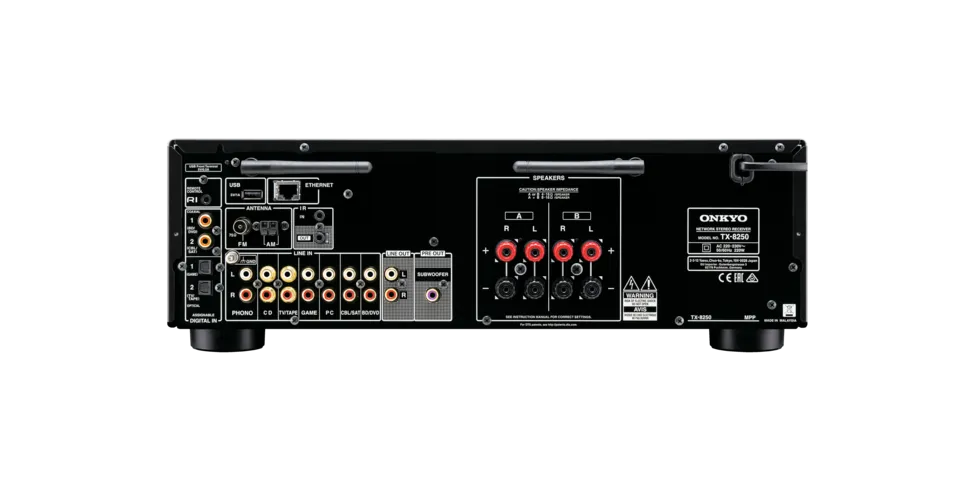 Tinklinis stereo resyveris Onkyo TX-8250 2.1, 2x180W, USB, Bluetooth, Wi-Fi,  AirPlay