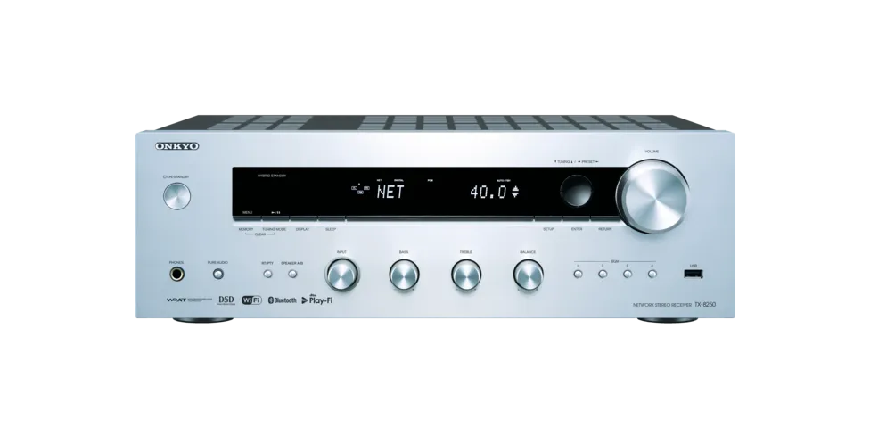 Tinklinis stereo resyveris Onkyo TX-8250 2.1, 2x180W, USB, Bluetooth, Wi-Fi,  AirPlay