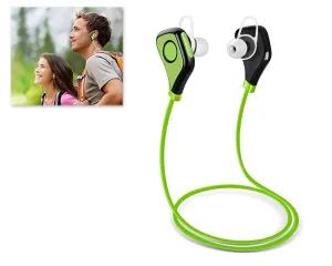 Wireless Bluetooth 4.0 Sport  Headset with Mic - Green