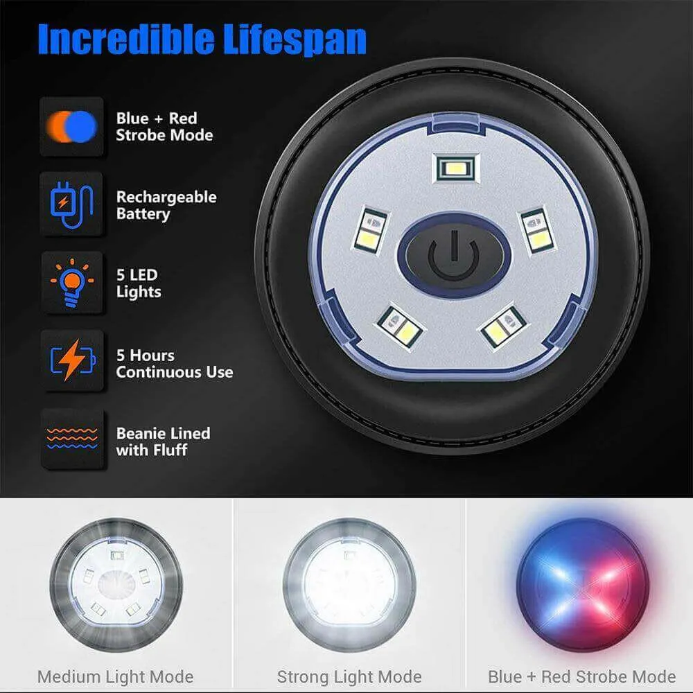 Wireless Bluetooth LED Hat with Music Speakers Light Winter Gift